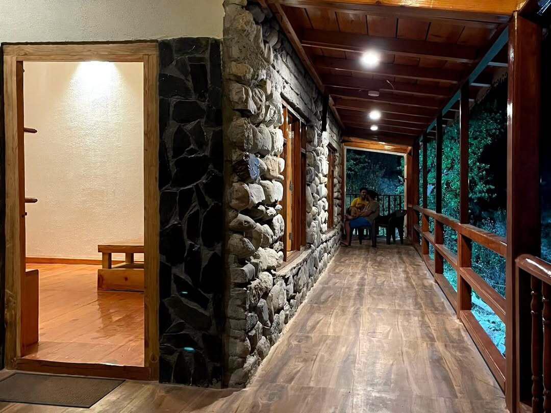 wooden balcony room at boutique hotel near ranikhet